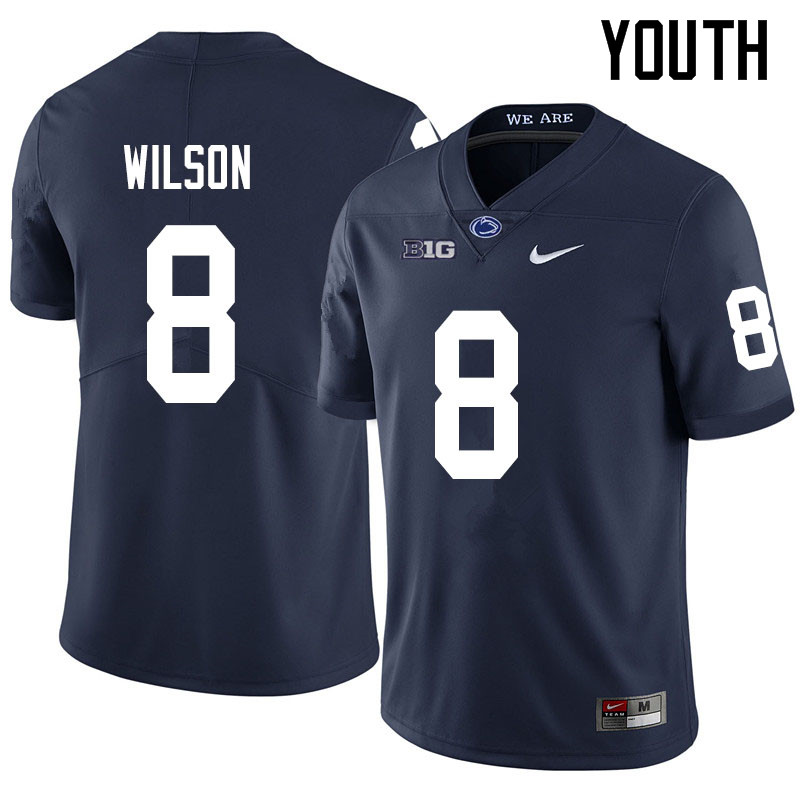 Youth #8 Marquis Wilson Penn State Nittany Lions College Football Jerseys Sale-Navy